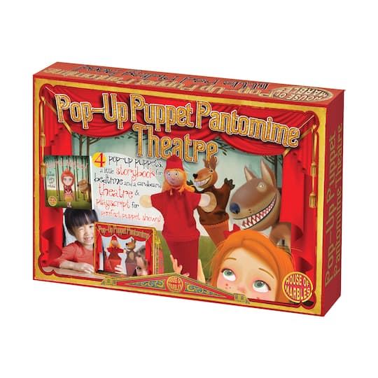 House Of Marbles Pop-Up Puppet Pantomime Theatre - Little Red Riding Hood Toy Playset, One Size, Multiple Colors